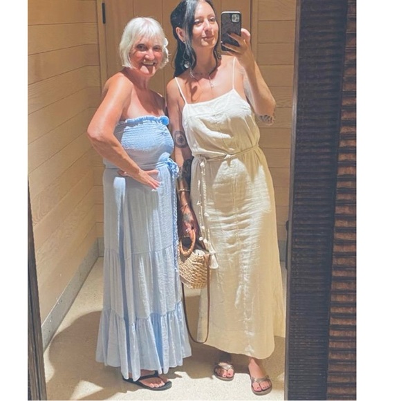 Free People Aspen Linen Maxi Dress NWT M - Picture 11 of 11